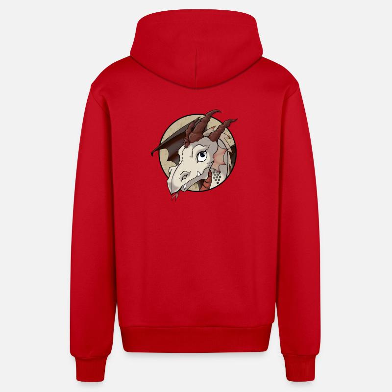 Dragon mignon - Veste à capuche bio décontractée fabriquée en UE - rouge