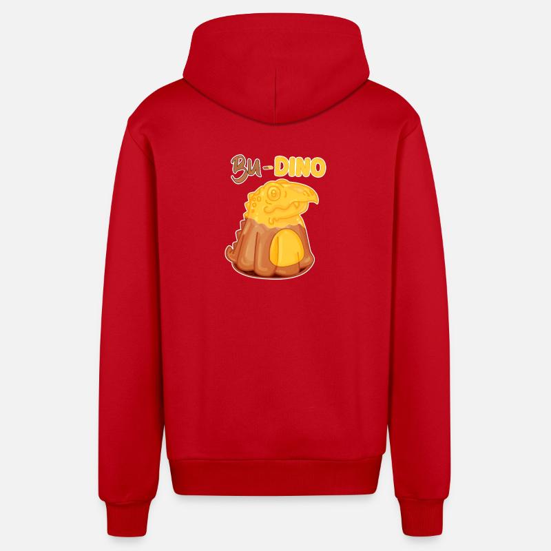 Pudding - Veste à capuche bio décontractée fabriquée en UE - rouge