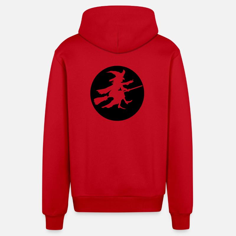 Witch 2 - Veste à capuche bio décontractée fabriquée en UE - rouge
