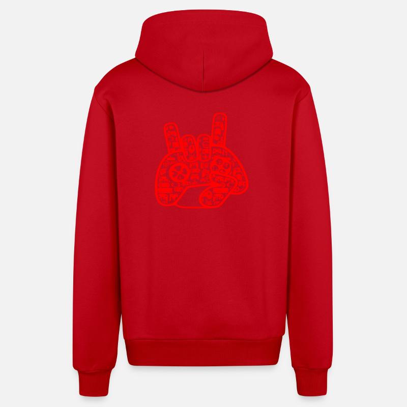 gamerr - Veste à capuche bio décontractée fabriquée en UE - rouge