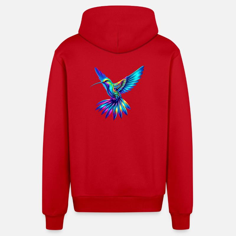 Kolibri - Organic Relaxed Kapuzenjacke Made in EU - Rot