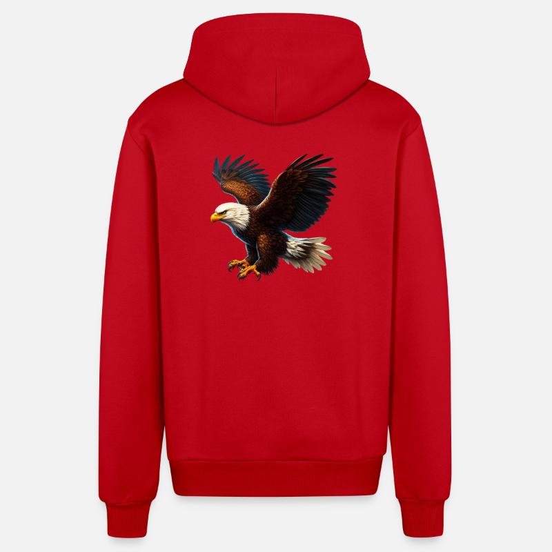 Aigle - Veste à capuche bio décontractée fabriquée en UE - rouge