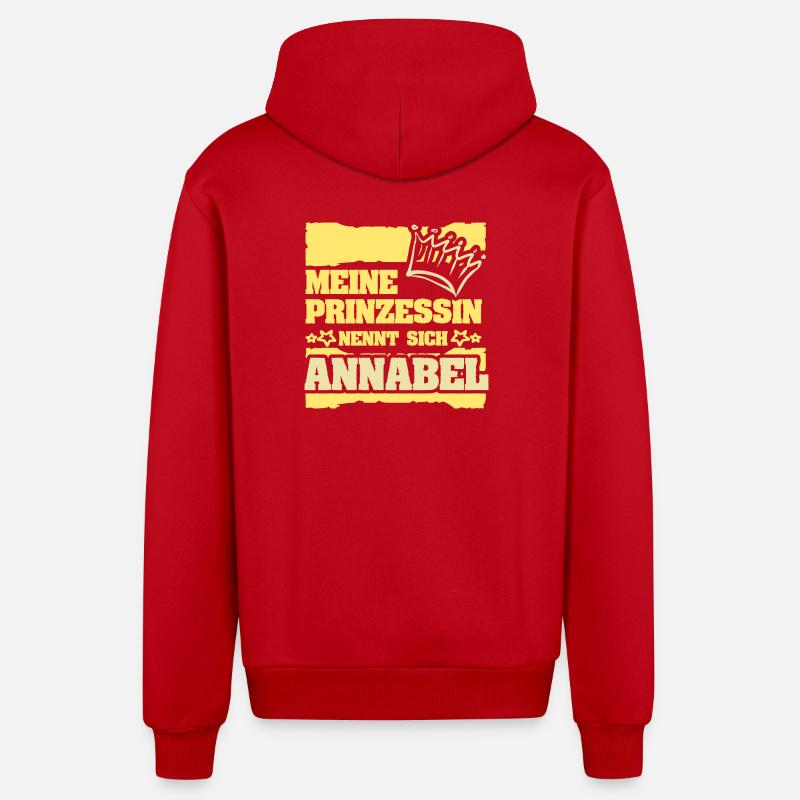 Cadeau pour Annabel - Veste à capuche bio décontractée fabriquée en UE - rouge