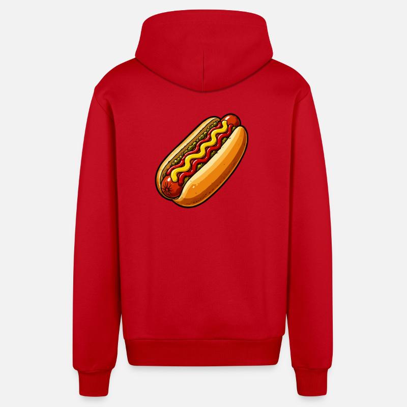 Sandwich - Veste à capuche bio décontractée fabriquée en UE - rouge