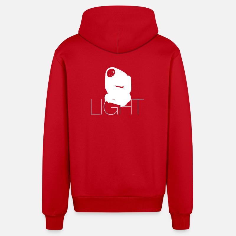 Light - Veste à capuche bio décontractée fabriquée en UE - rouge