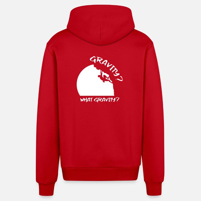 Escalade escalade escalade rocher escalade dire - Veste à capuche bio décontractée fabriquée en UE - rouge