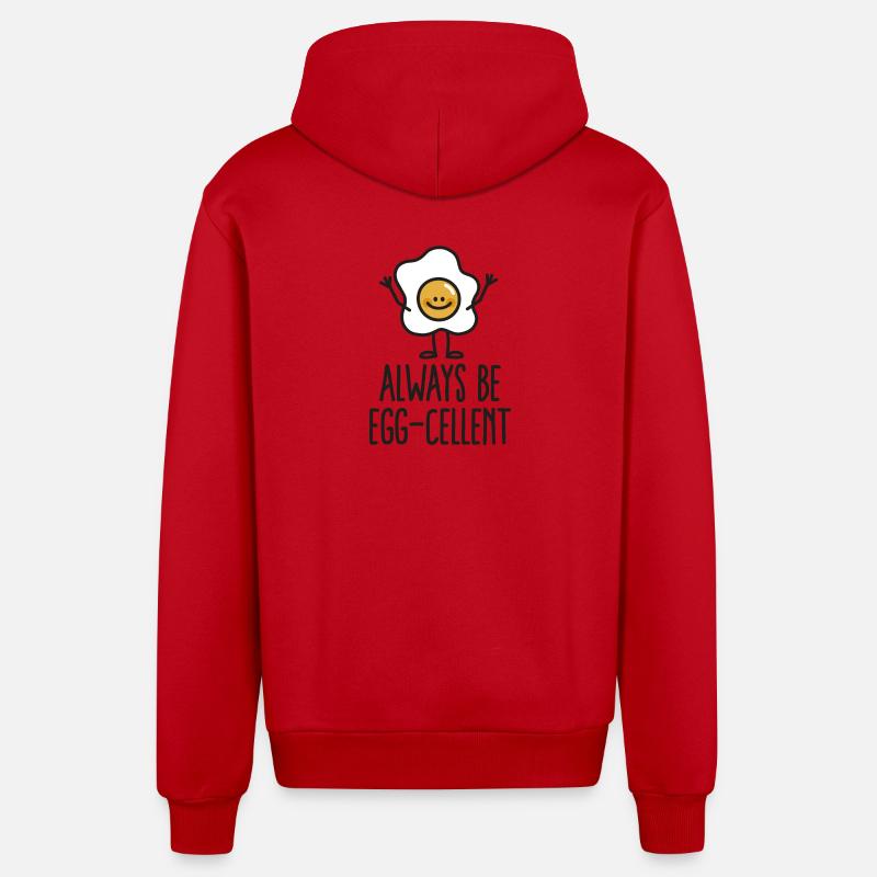 Always be egg-cellent - Veste à capuche bio décontractée fabriquée en UE - rouge
