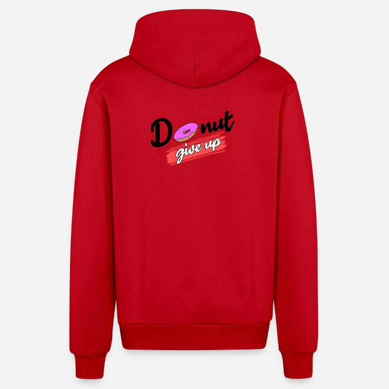 Cool Sweets Statement Donut Dessert - Veste à capuche bio décontractée fabriquée en UE - rouge