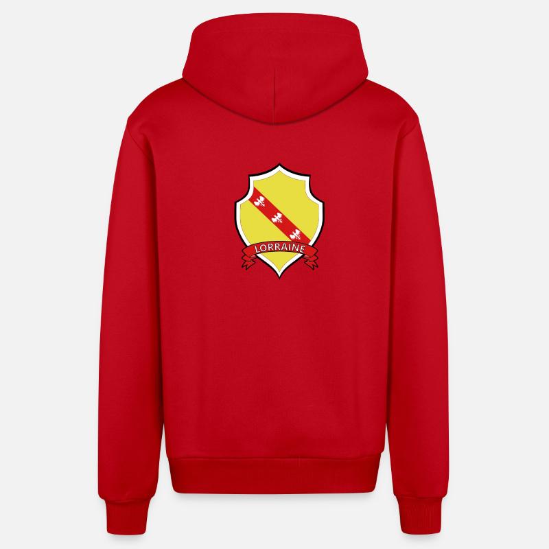 Lorraine - Organic Relaxed Hooded Jacket Made in EU - red