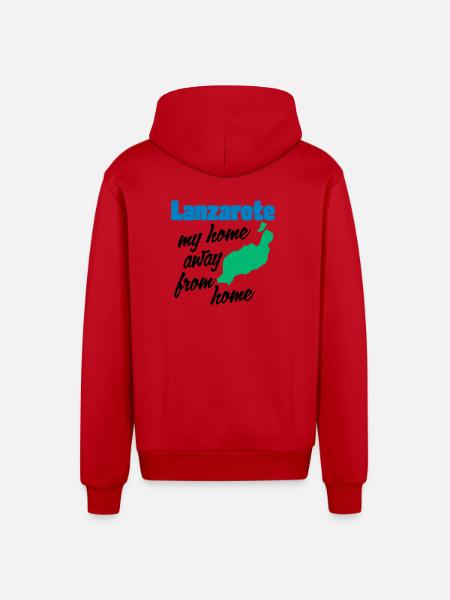 Lanzarote, mein zweites Zuhause - Organic Relaxed Kapuzenjacke Made in EU - Rot