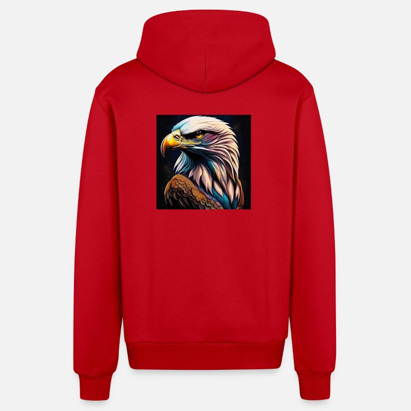 Aigle - Veste à capuche bio décontractée fabriquée en UE - rouge
