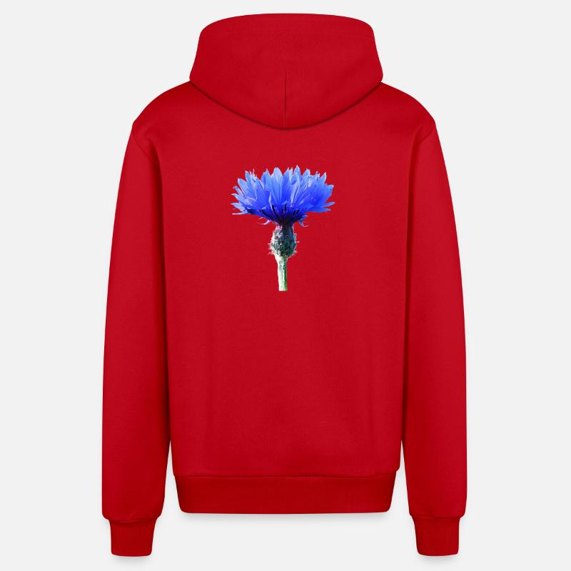 Cornflower - Organic Relaxed Hooded Jacket Made in EU - red