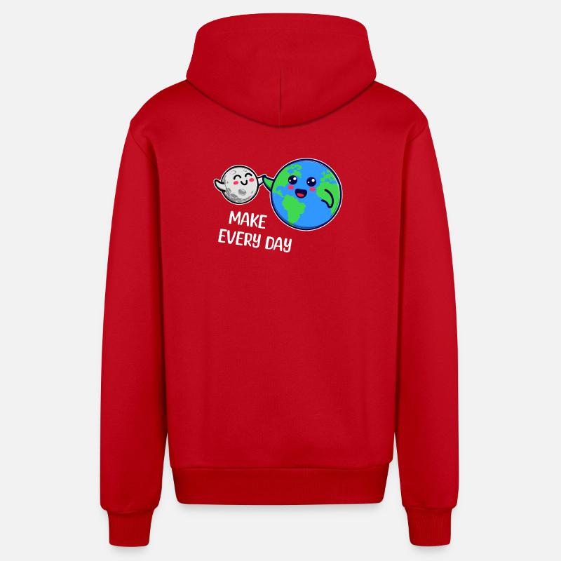 Mutter Erde Statement Umweltfreundlich Umwelt - Organic Relaxed Kapuzenjacke Made in EU - Rot