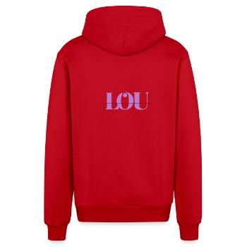 Lou - Veste à capuche bio décontractée fabriquée en UE - rouge - Dos