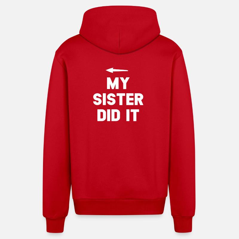 Citation audacieuse de Sister Achievement - Veste à capuche bio décontractée fabriquée en UE - rouge