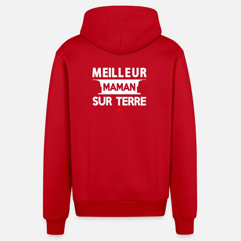 Zitat der Mutter auf der Erde - Organic Relaxed Kapuzenjacke Made in EU - Rot