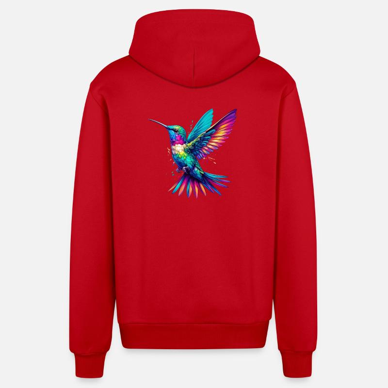 Colibri - Veste à capuche bio décontractée fabriquée en UE - rouge