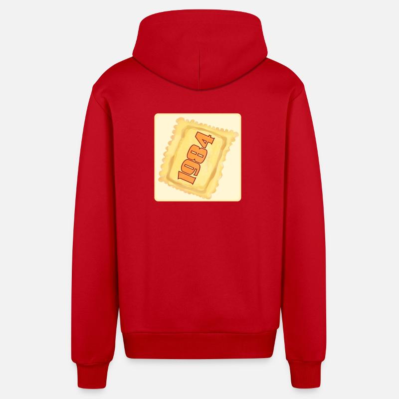 42E ANNIVERSAIRE 1984 RAVIOLI - Veste à capuche bio décontractée fabriquée en UE - rouge