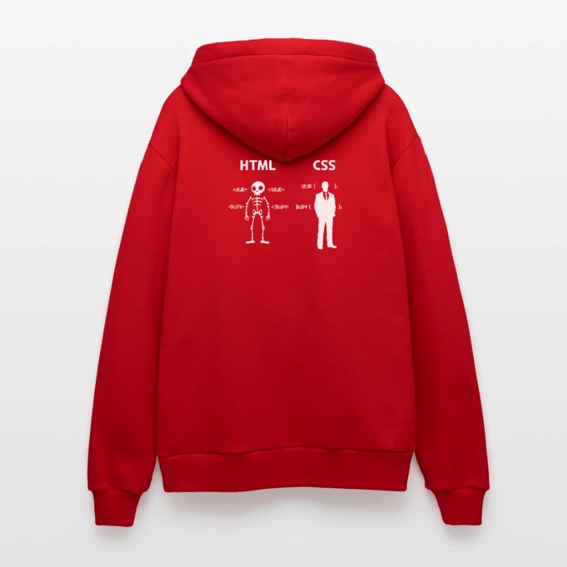 Code Css C++ Php Java Développeur Code Scripting Veste à capuche bio décontractée fabriquée en UE