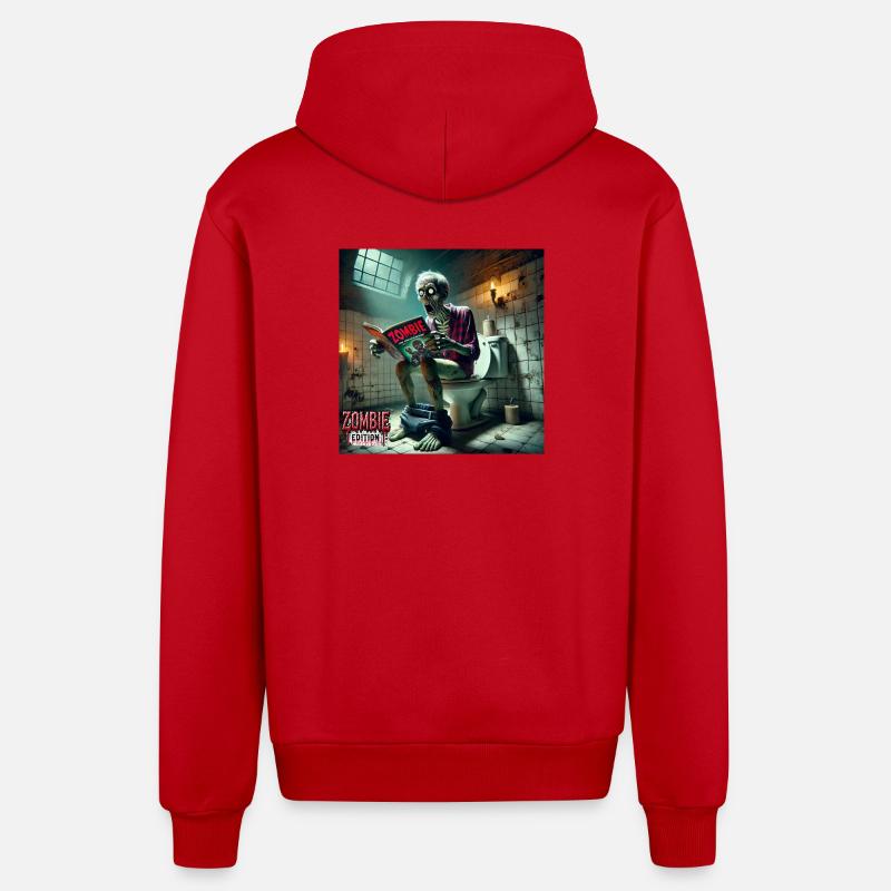 Zombie Loo - Veste à capuche bio décontractée fabriquée en UE - rouge