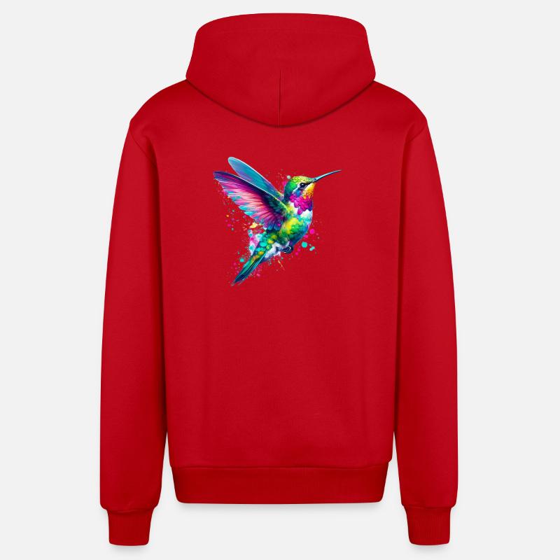 Colibri - Veste à capuche bio décontractée fabriquée en UE - rouge