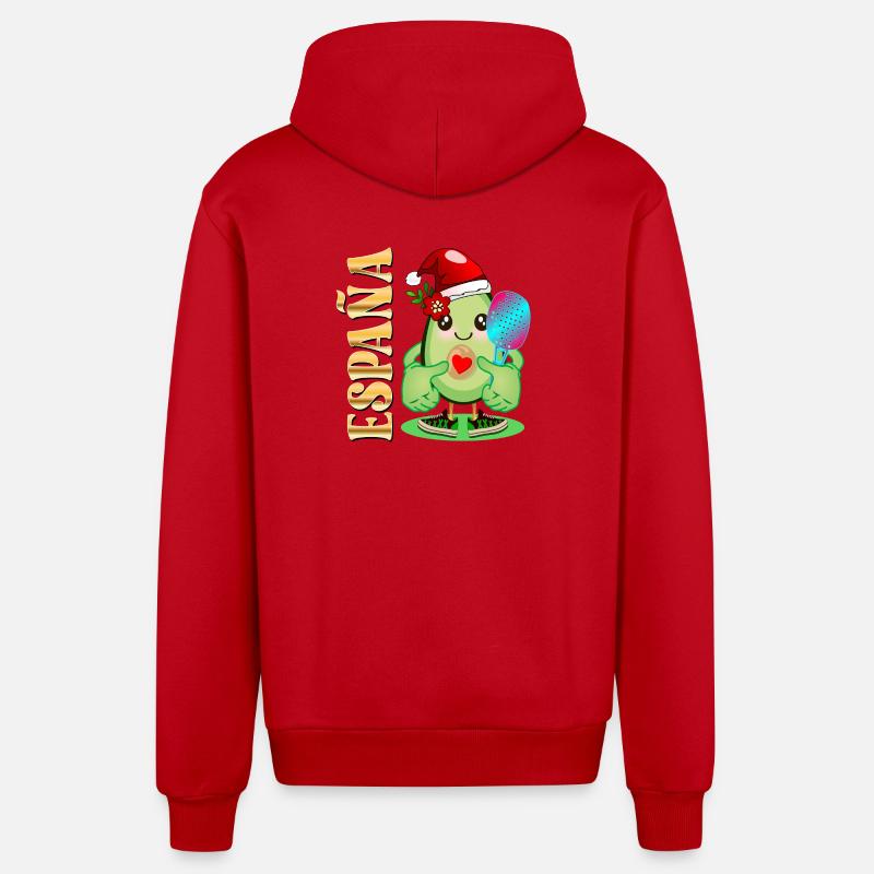 JOYEUX NOËL AVOCAT AVOCAT PADDLE - Veste à capuche bio décontractée fabriquée en UE - rouge