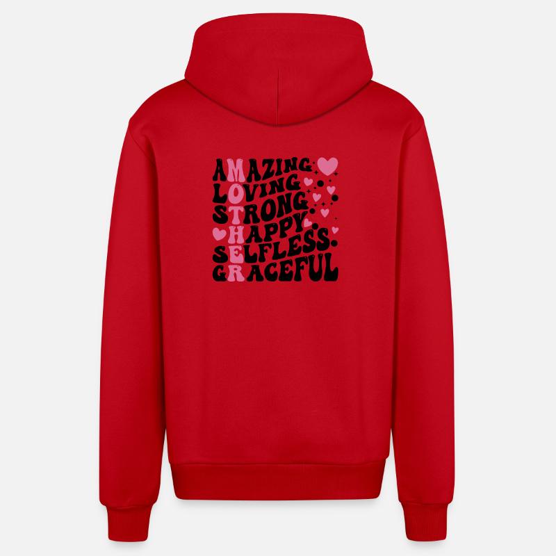 Die beste Mutter aller Zeiten - Organic Relaxed Kapuzenjacke Made in EU - Rot