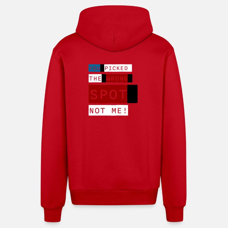 Wrong Spot – Édition Concert - Veste à capuche bio décontractée fabriquée en UE - rouge