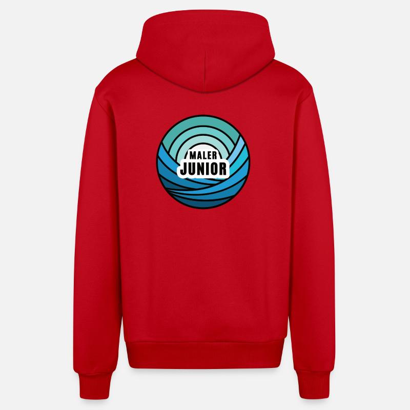 Junior Painter Apprentice Successor Child Painter's Son - Organic Relaxed Hooded Jacket Made in EU - red