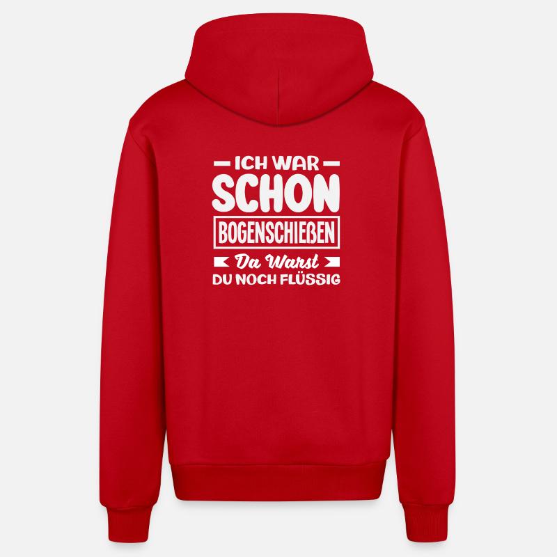 Cadeau d’archer à l’arc - Veste à capuche bio décontractée fabriquée en UE - rouge