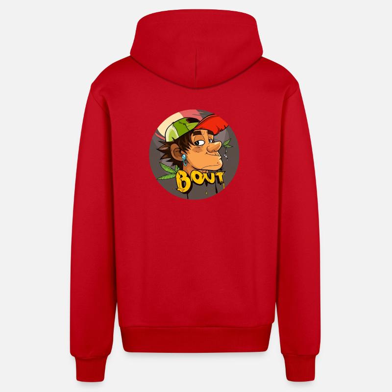 BOut Graffito - Veste à capuche bio décontractée fabriquée en UE - rouge