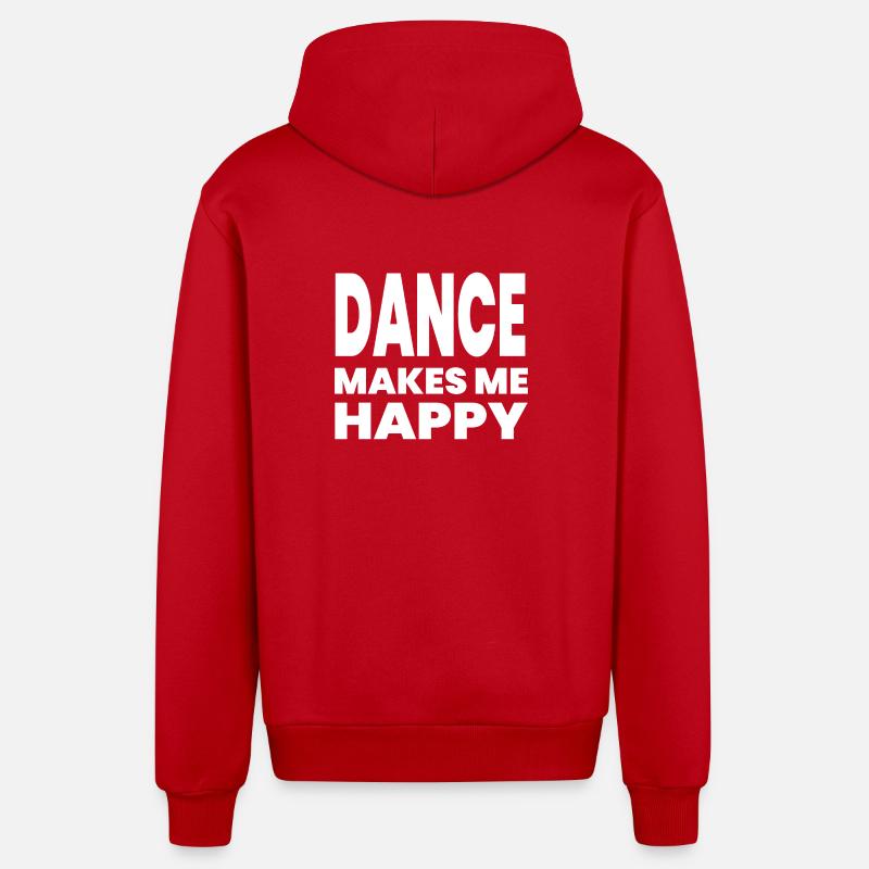 Danser - Veste à capuche bio décontractée fabriquée en UE - rouge
