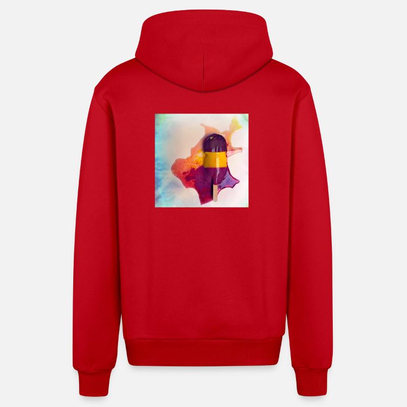 Popsicle - Veste à capuche bio décontractée fabriquée en UE - rouge