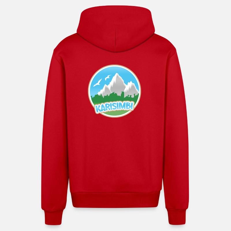 Karisimbi Karisimbi - Organic Relaxed Hooded Jacket Made in EU - red