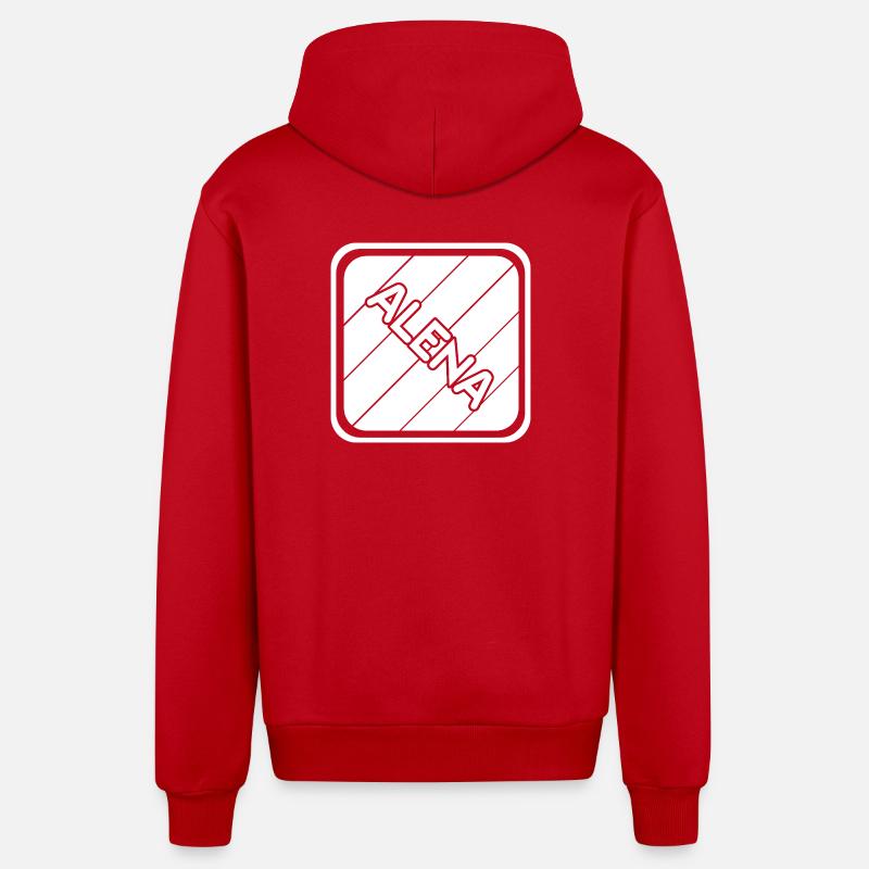 Alena - Veste à capuche bio décontractée fabriquée en UE - rouge