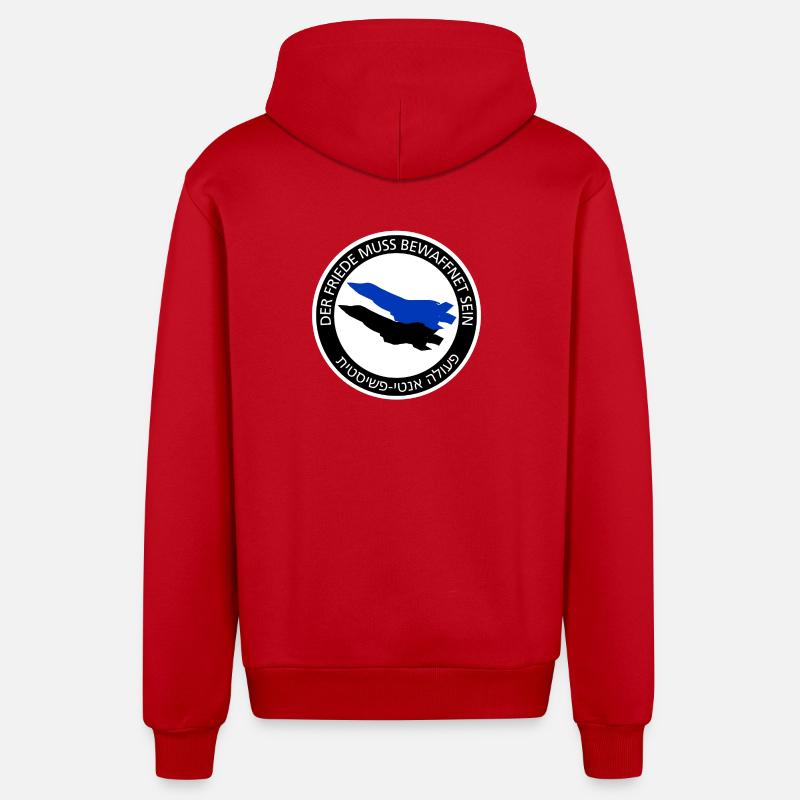 dfmbs_logo - Veste à capuche bio décontractée fabriquée en UE - rouge