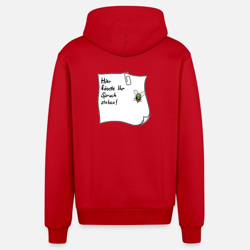Notes – C’est peut-être votre expression - Veste à capuche bio décontractée fabriquée en UE - rouge