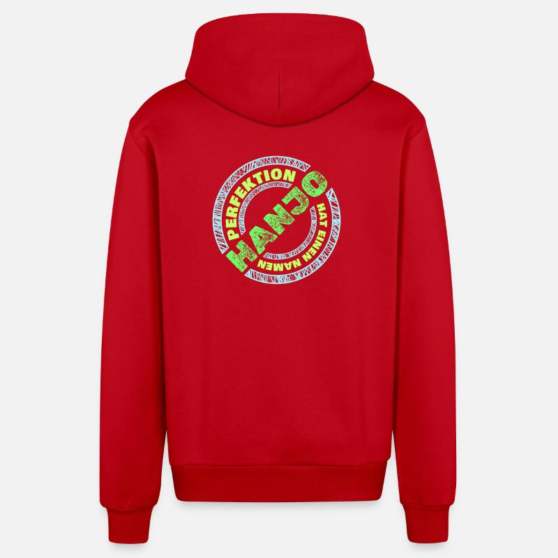 Hanjo - Organic Relaxed Kapuzenjacke Made in EU - Rot