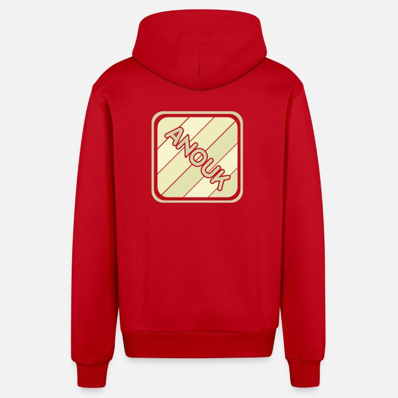 Anouk - Veste à capuche bio décontractée fabriquée en UE - rouge