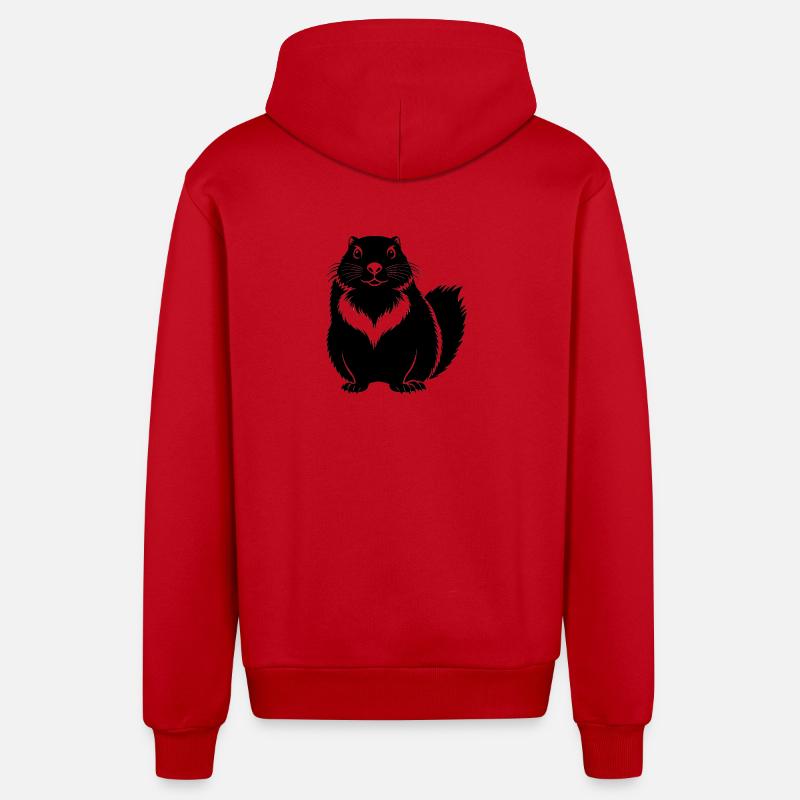 Marmotte - Veste à capuche bio décontractée fabriquée en UE - rouge