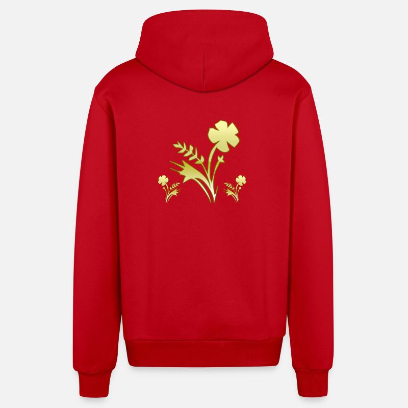 Fleur - Veste à capuche bio décontractée fabriquée en UE - rouge