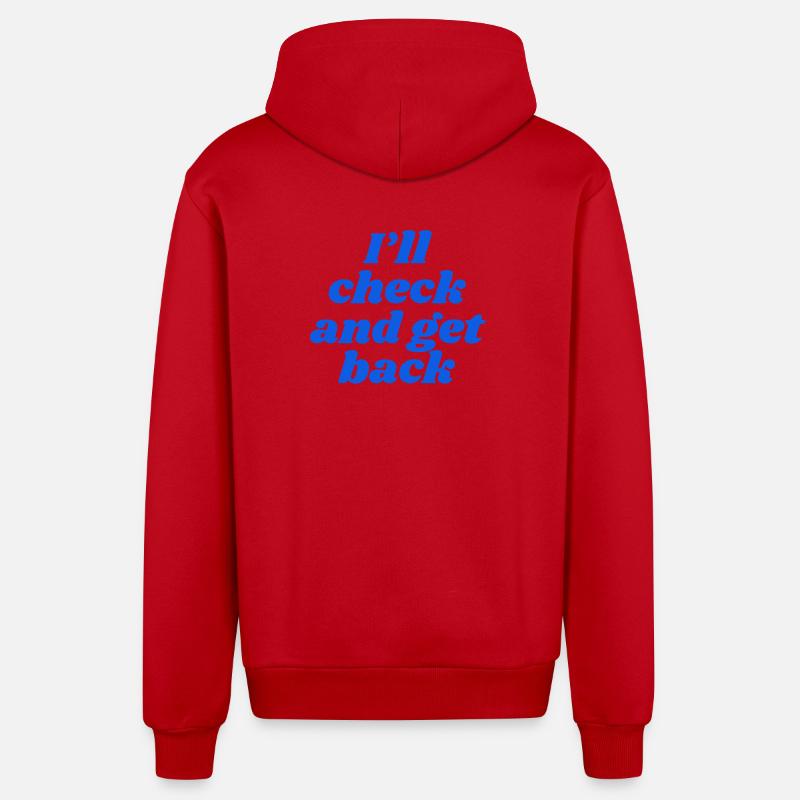 I'll check and get back - Organic Relaxed Hooded Jacket Made in EU - red