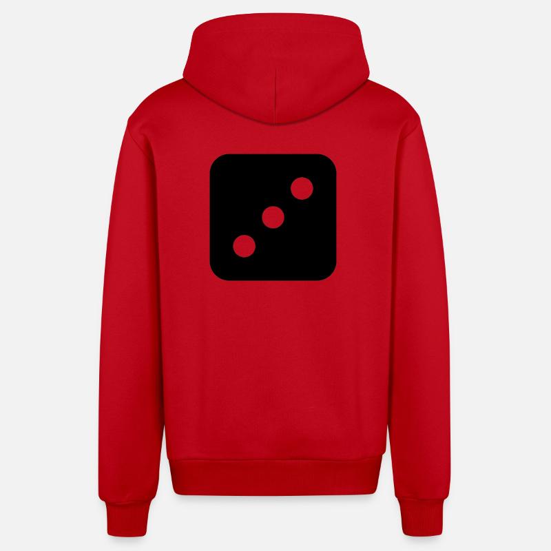 Dit - Veste à capuche bio décontractée fabriquée en UE - rouge