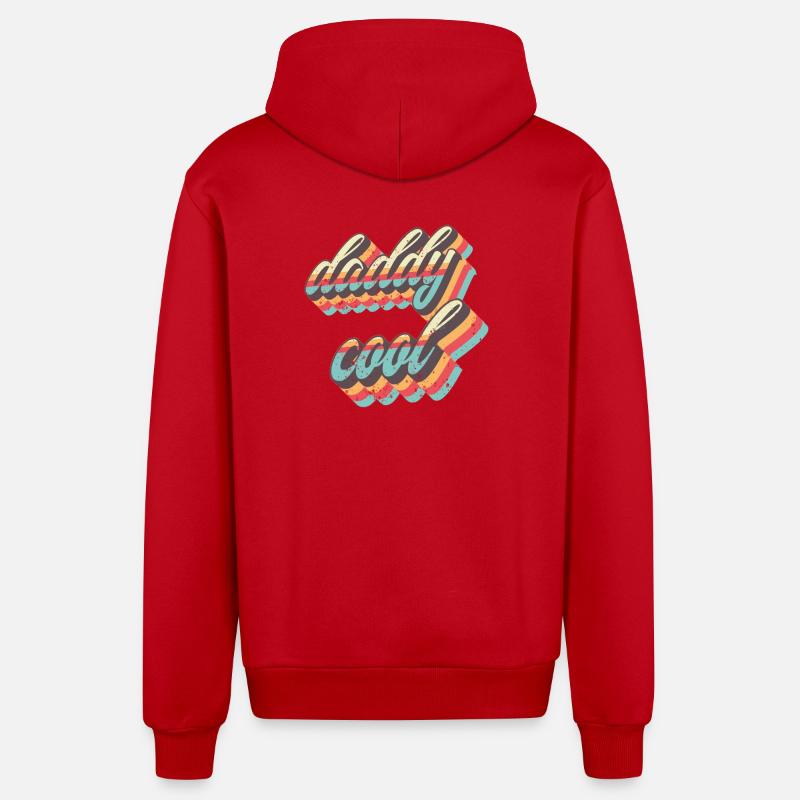 Papa cool - Veste à capuche bio décontractée fabriquée en UE - rouge