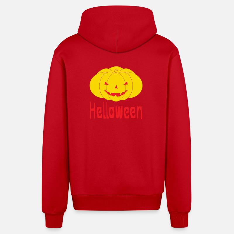 Le Helloween - Veste à capuche bio décontractée fabriquée en UE - rouge