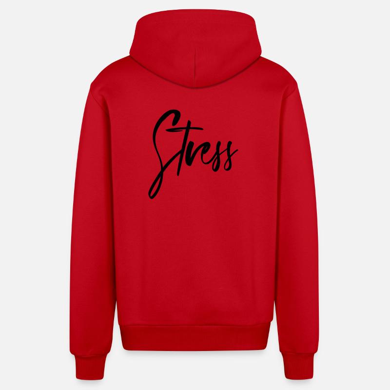 Stress - Organic Relaxed Kapuzenjacke Made in EU - Rot