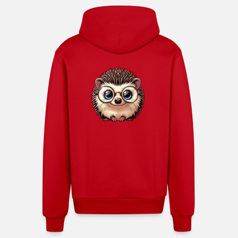 Igel - Organic Relaxed Kapuzenjacke Made in EU - Rot
