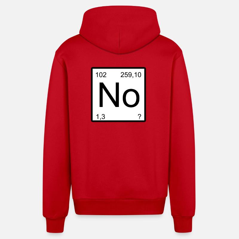 Nobelium Pas Symbole élémentaire Nobelium Tee - Veste à capuche bio décontractée fabriquée en UE - rouge
