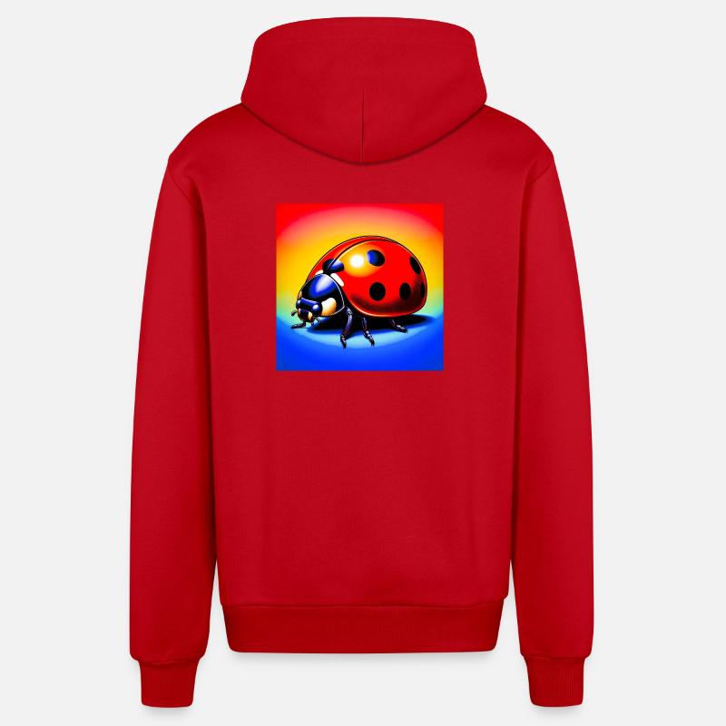 coccinelle - Veste à capuche bio décontractée fabriquée en UE - rouge
