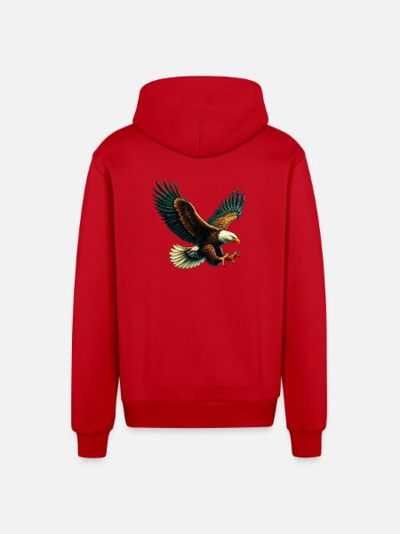 Aigle - Veste à capuche bio décontractée fabriquée en UE - rouge